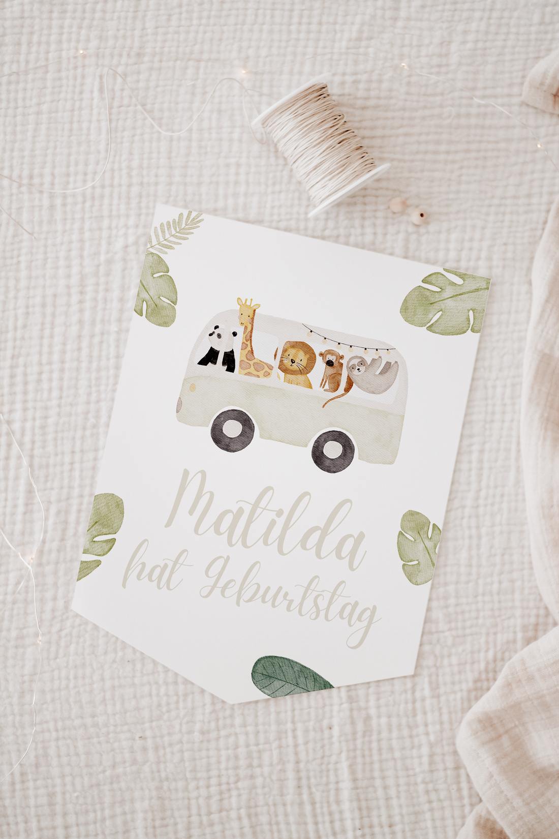 Wimpel mit Name Safaribus