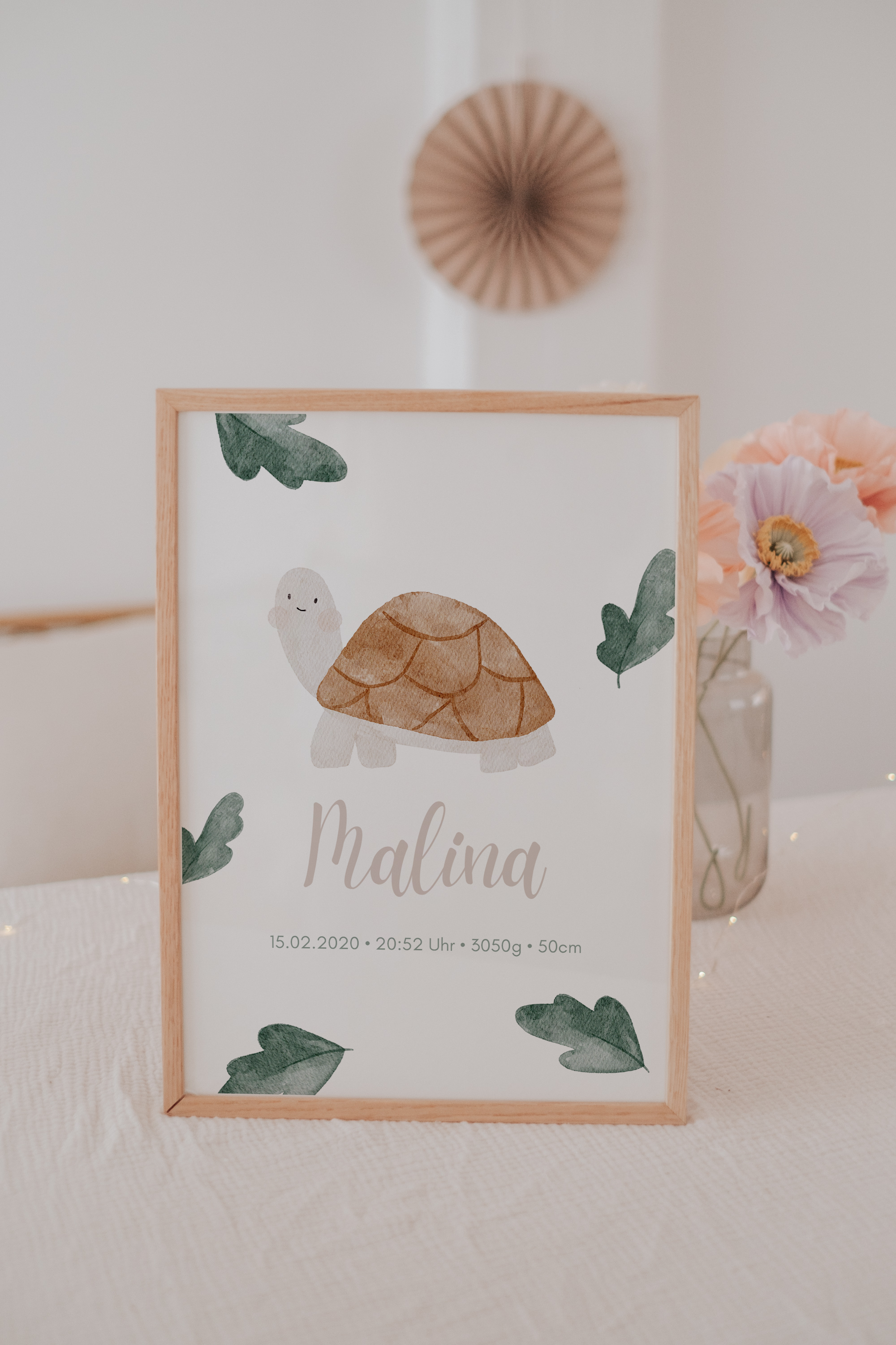 Geburtsposter Schildkröte
