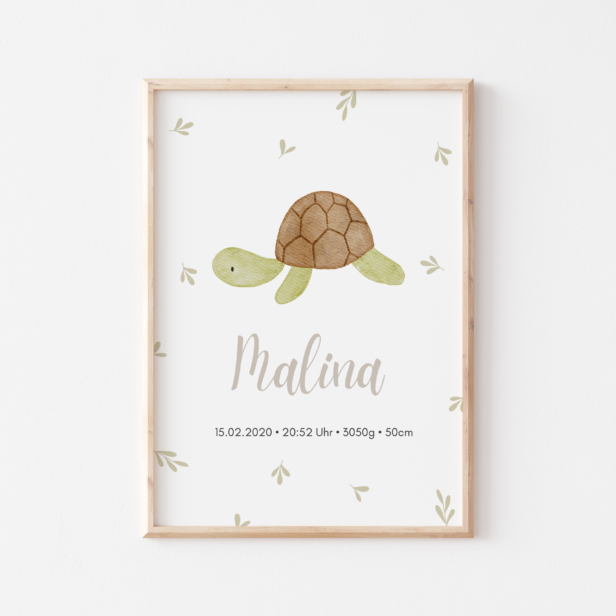 Geburtsposter Schildkröte