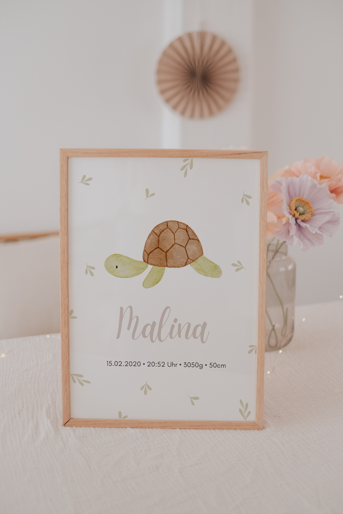 Geburtsposter Schildkröte