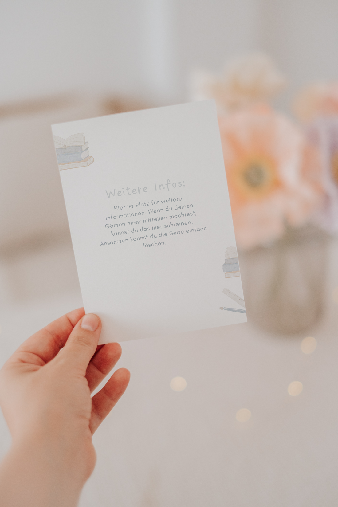 Einladung Schulanfang Eichhörnchen blau