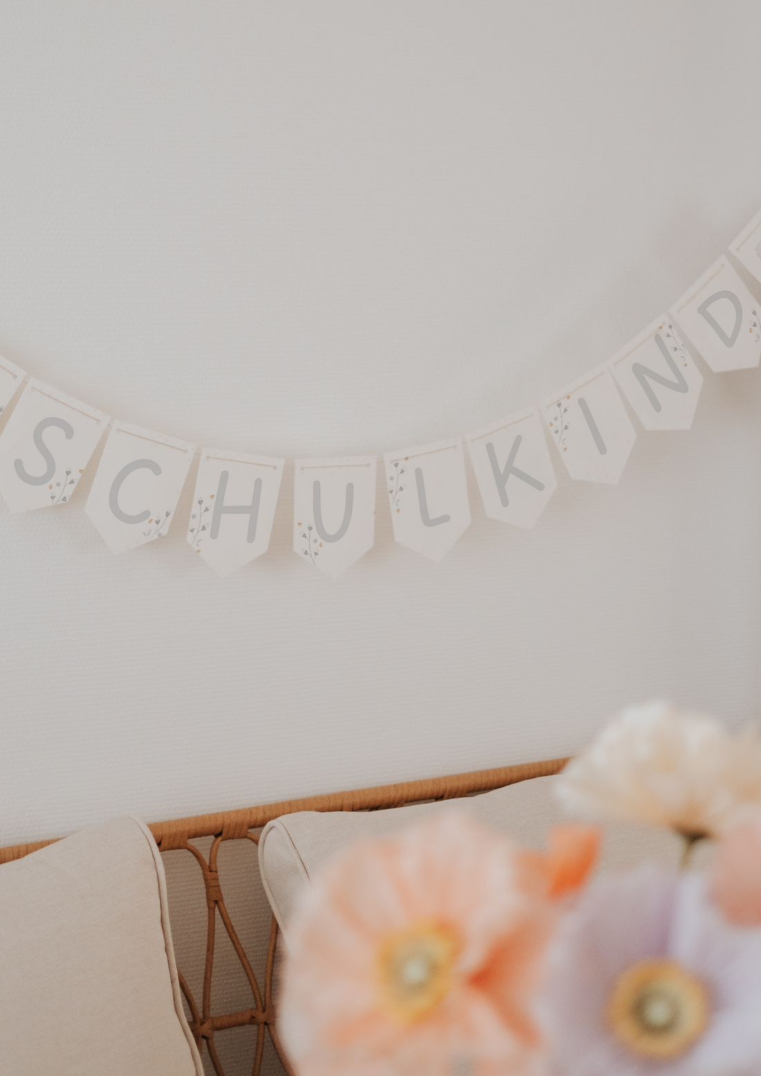 Girlande Schulanfang Eichhörnchen Wimpel Schulkind