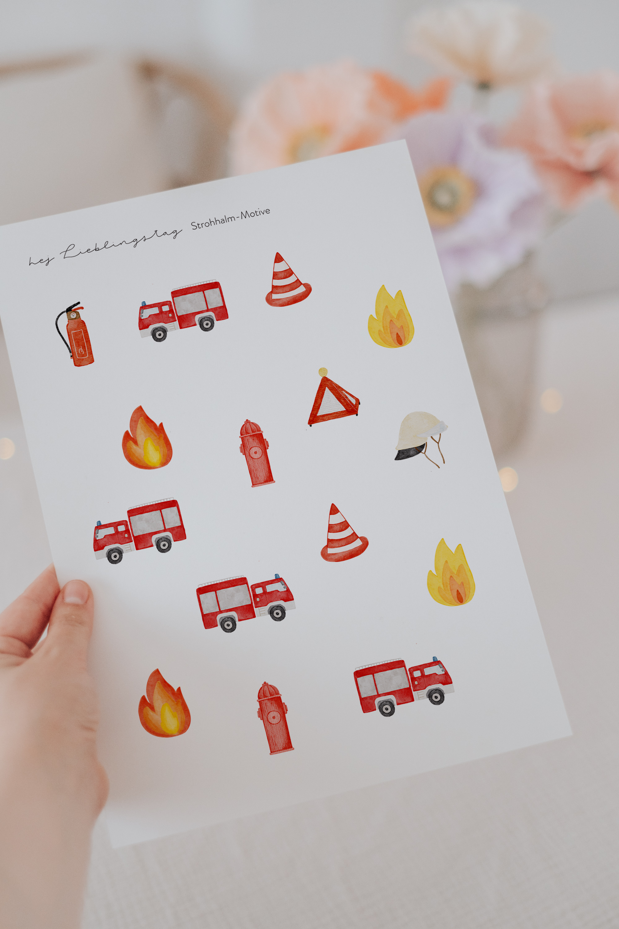 Strohhalme Feuerwehr