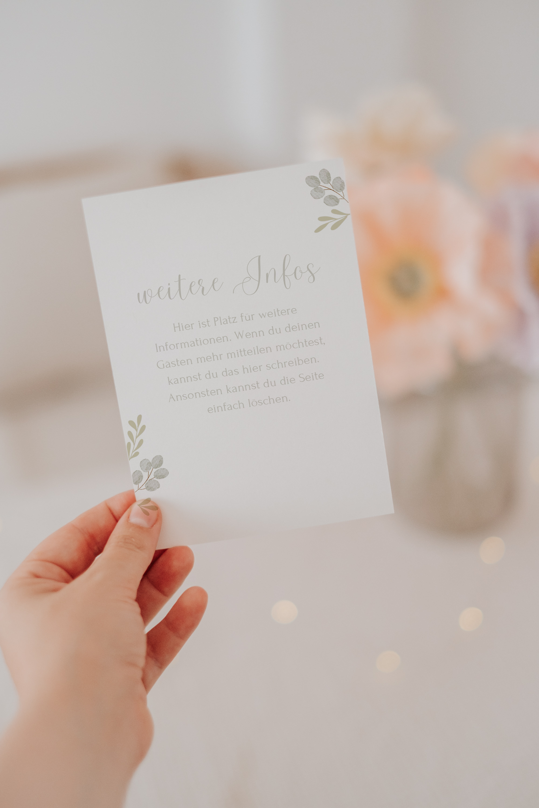 Einladung Taufe Greenery