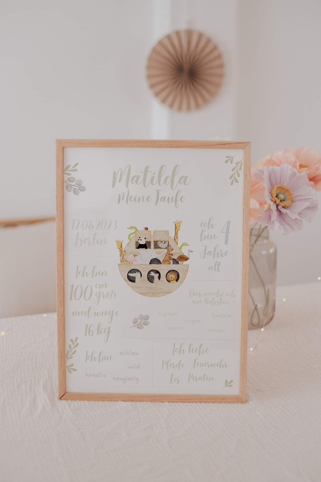 Meilensteintafel Taufe Arche Noah