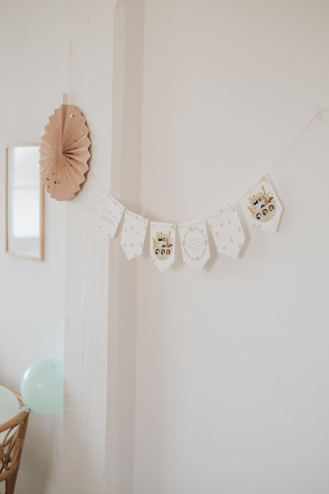 Girlande Taufe Arche Noah Wimpel