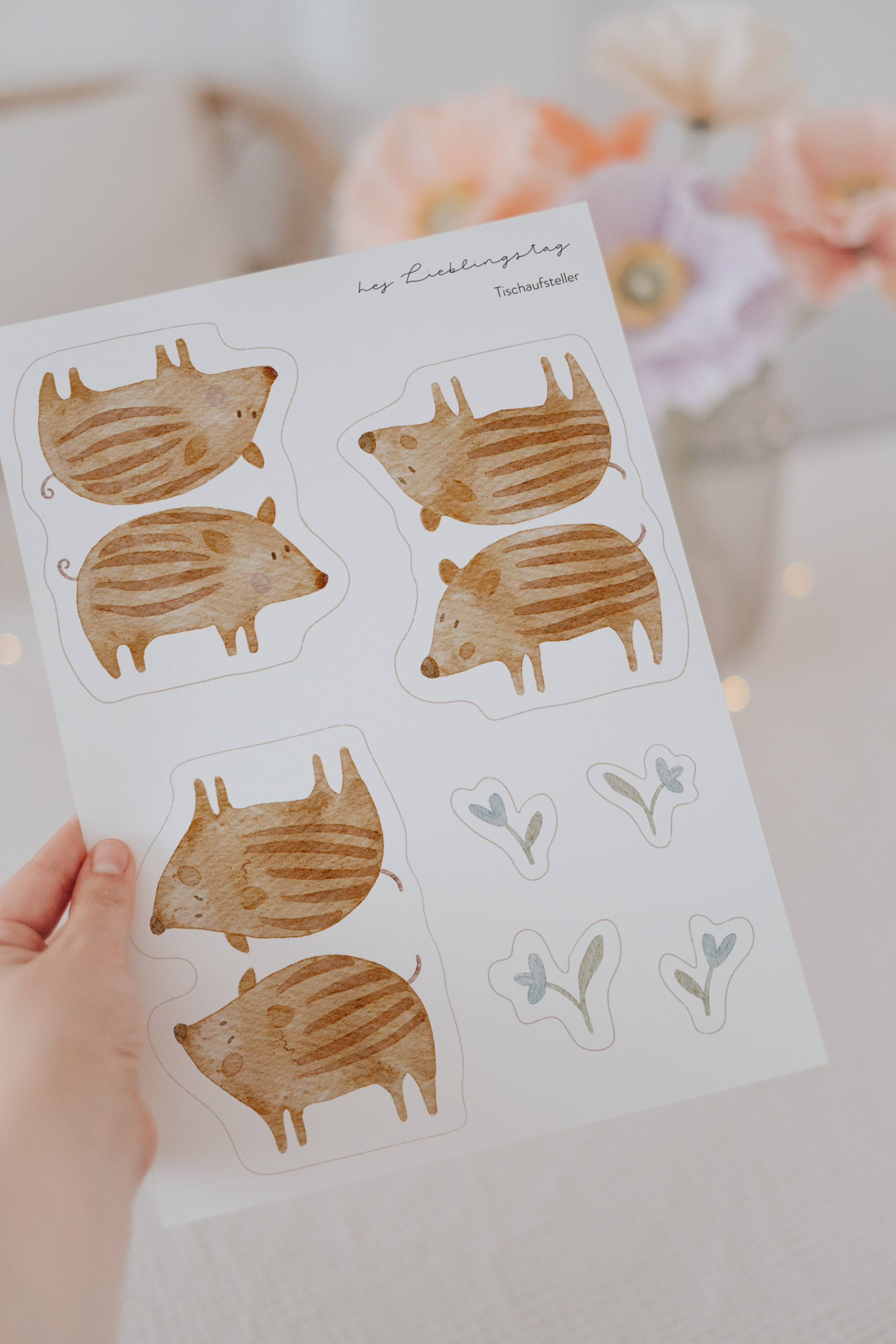 Tischdeko Frischlinge