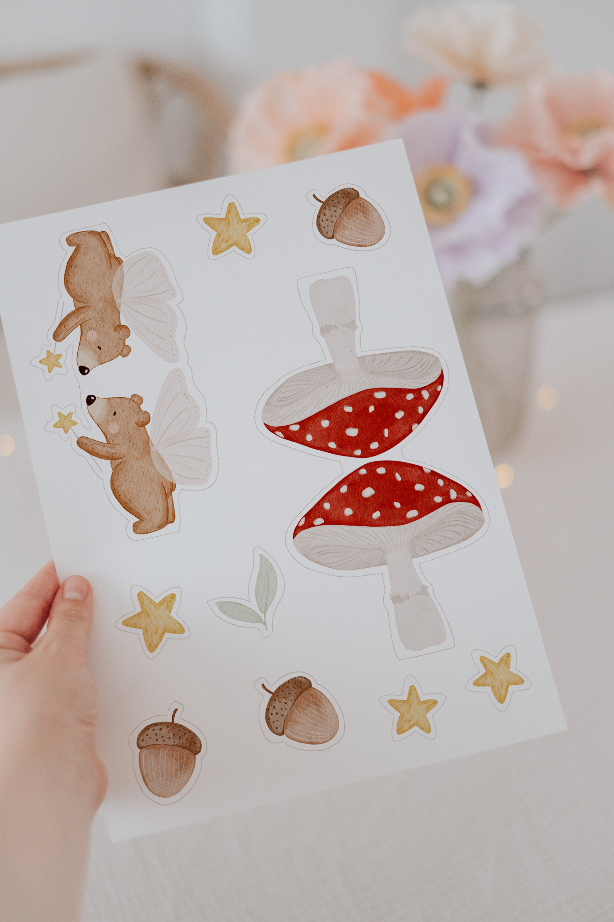 Tischdeko Pilz und Bär