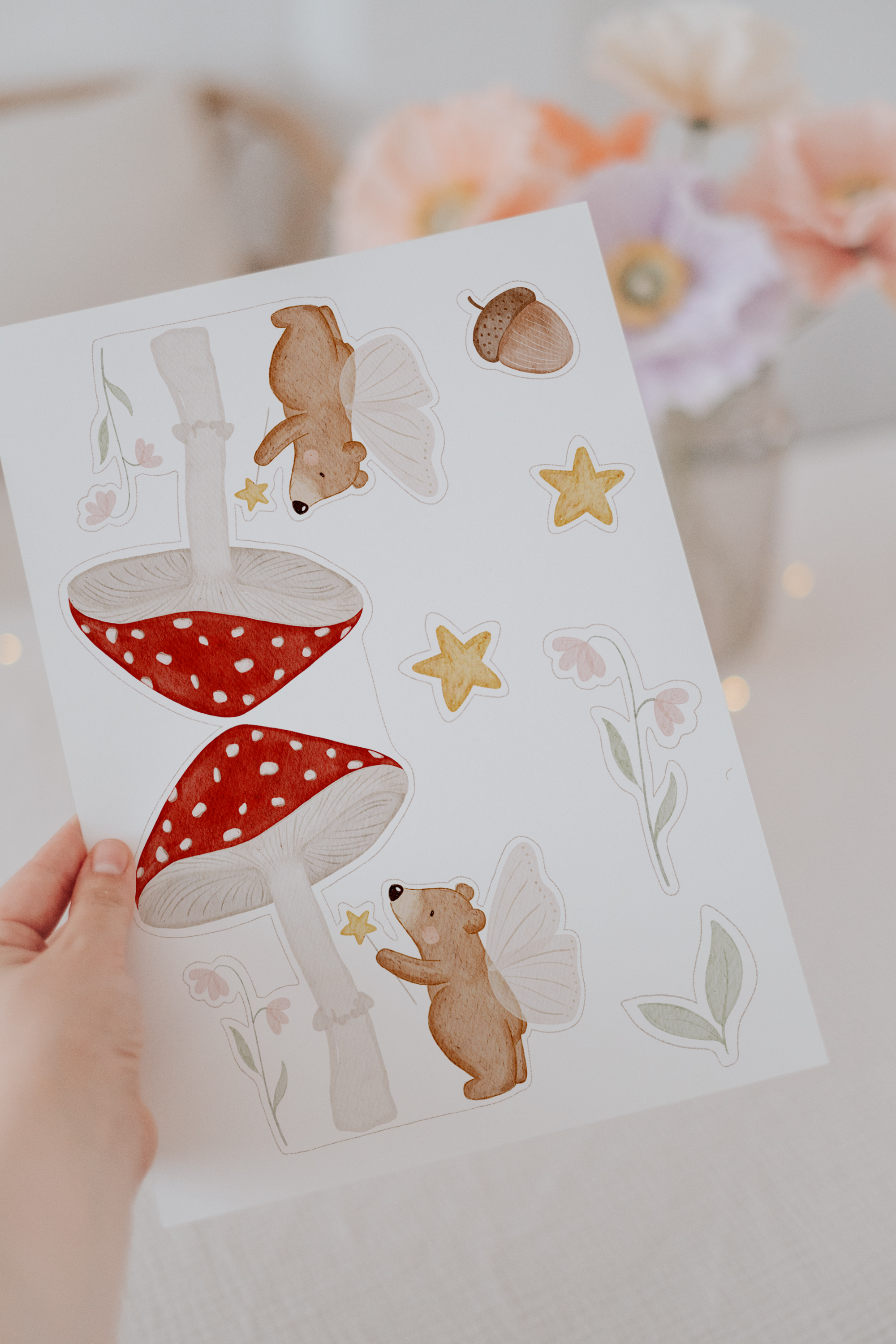 Tischdeko Pilz und Bär