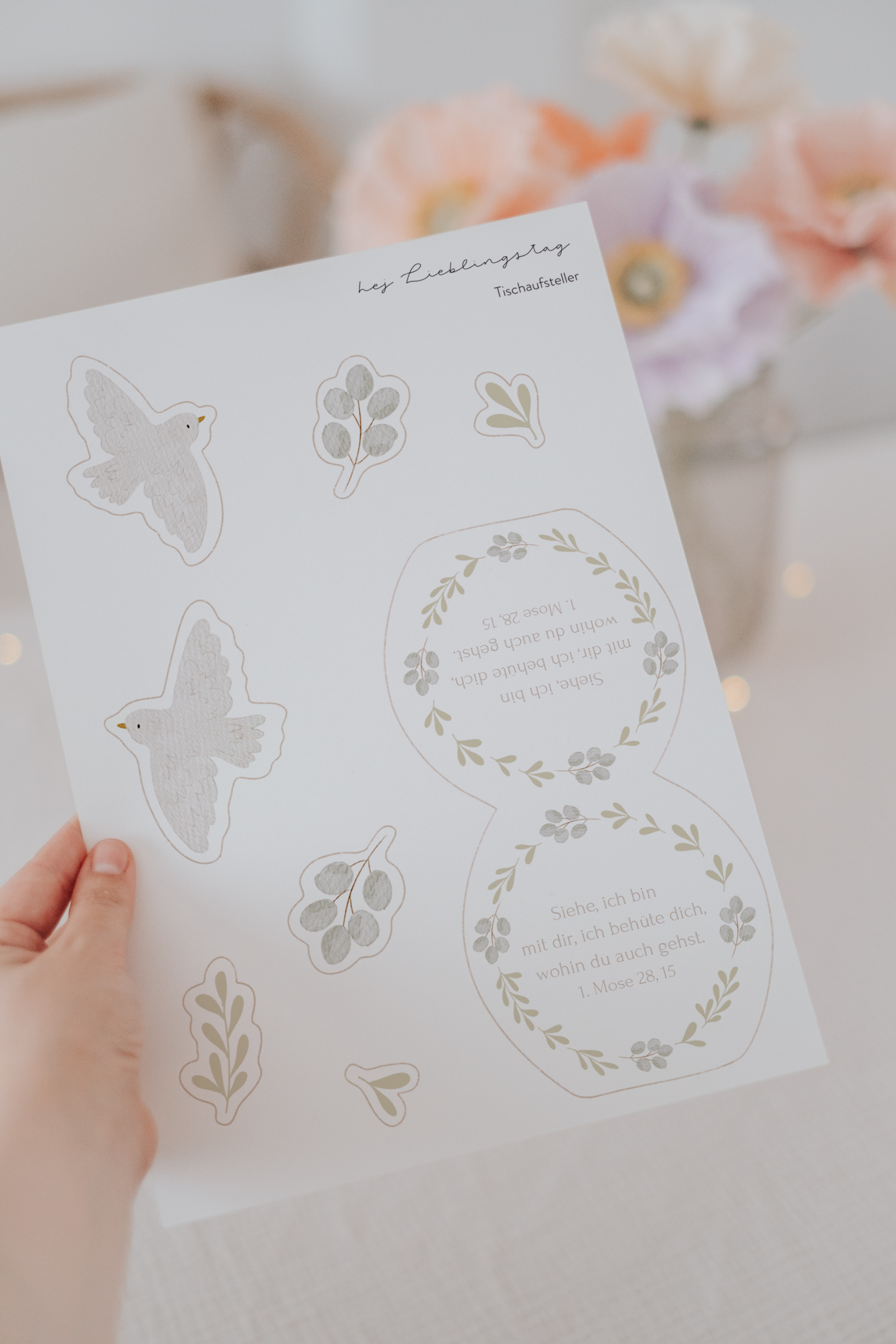 Tischdeko Taufe Taube