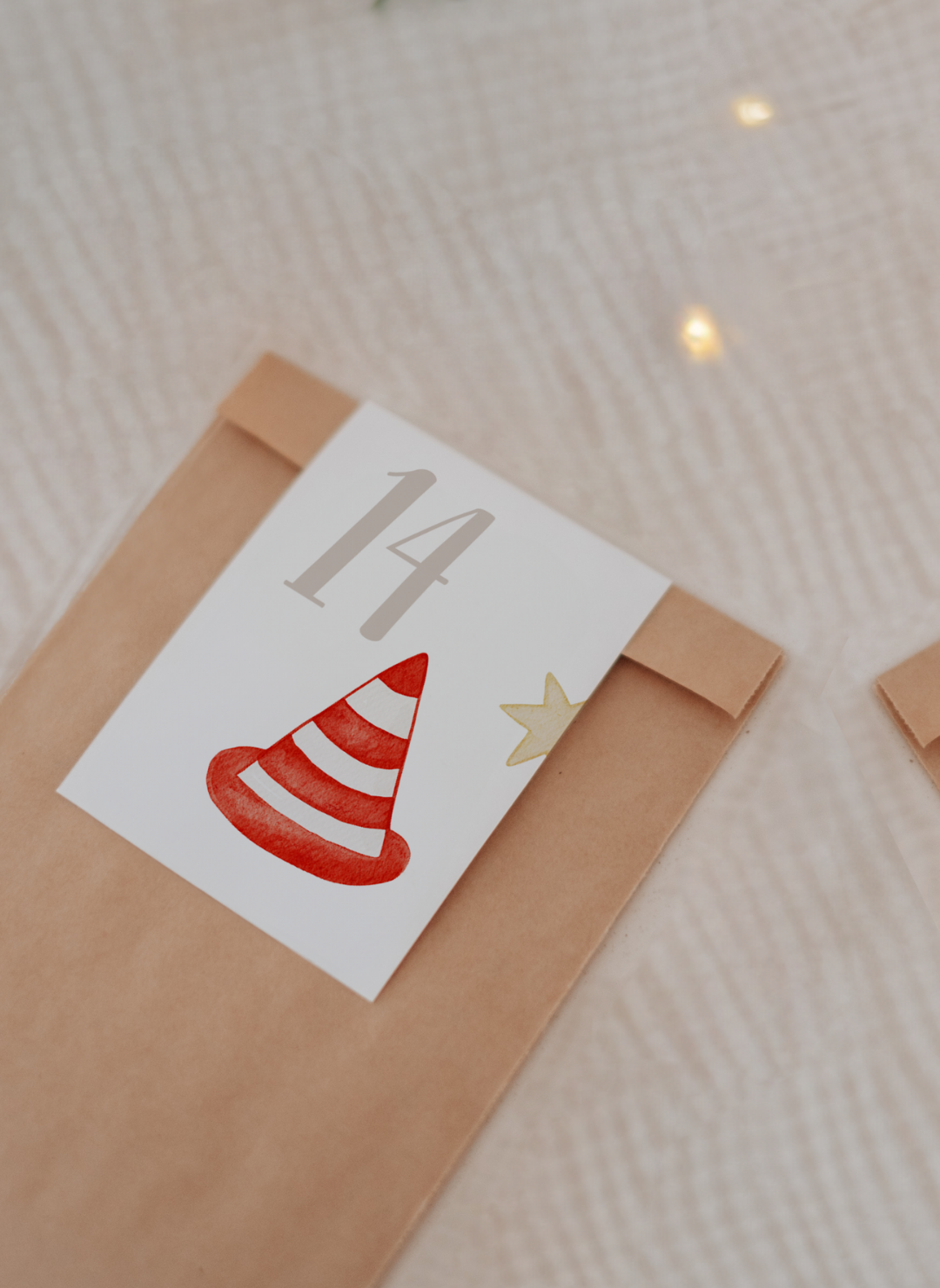 Adventskalenderzahlen Feuerwehr Tütenaufleger