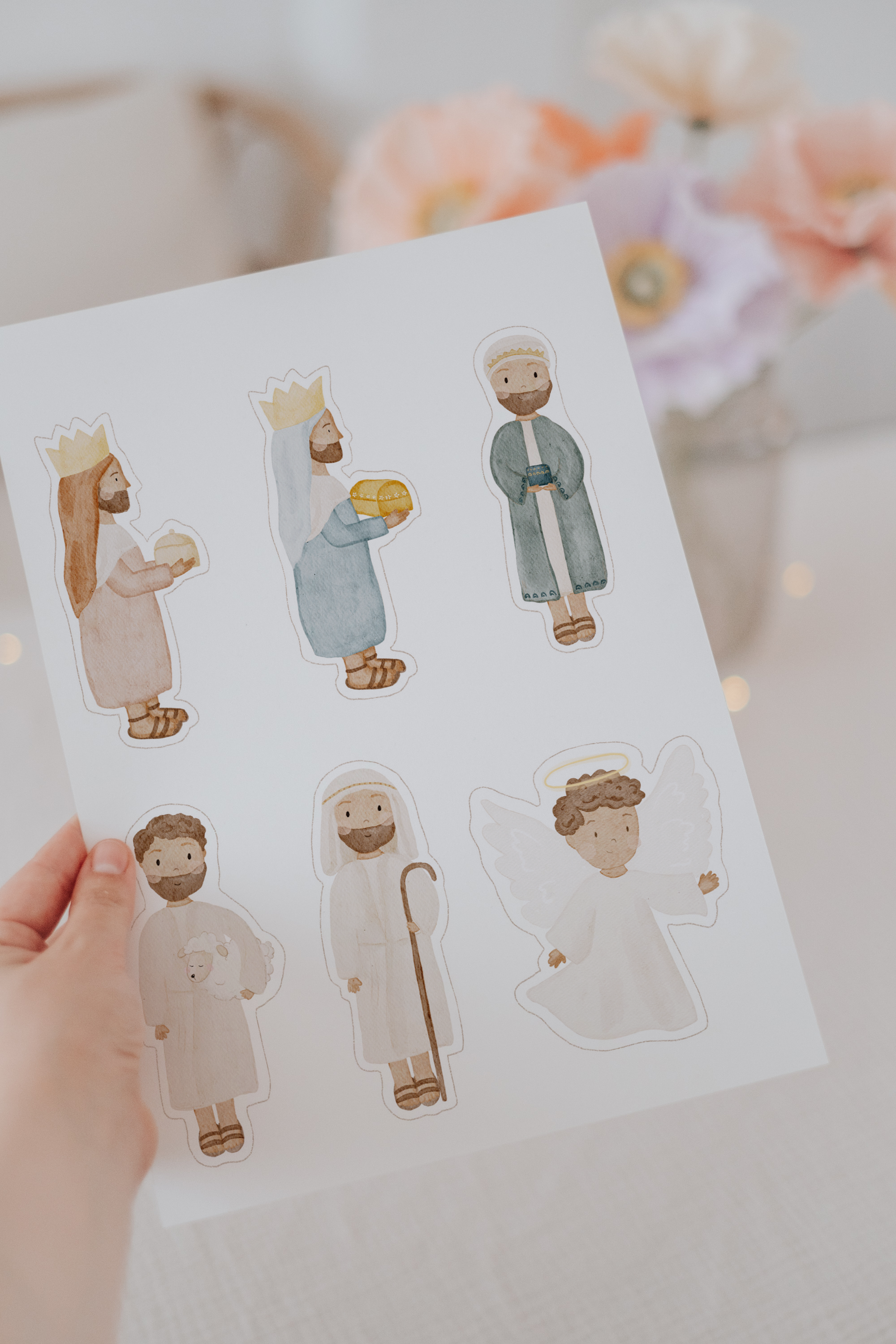 Krippe Weihnachten für Adventskranz