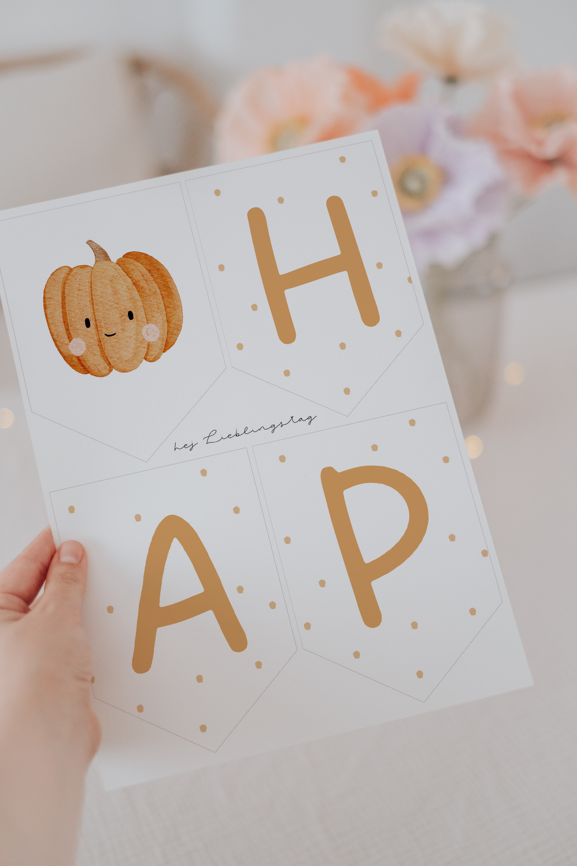 Girlande Halloween Wimpel Kürbis & Gespenst