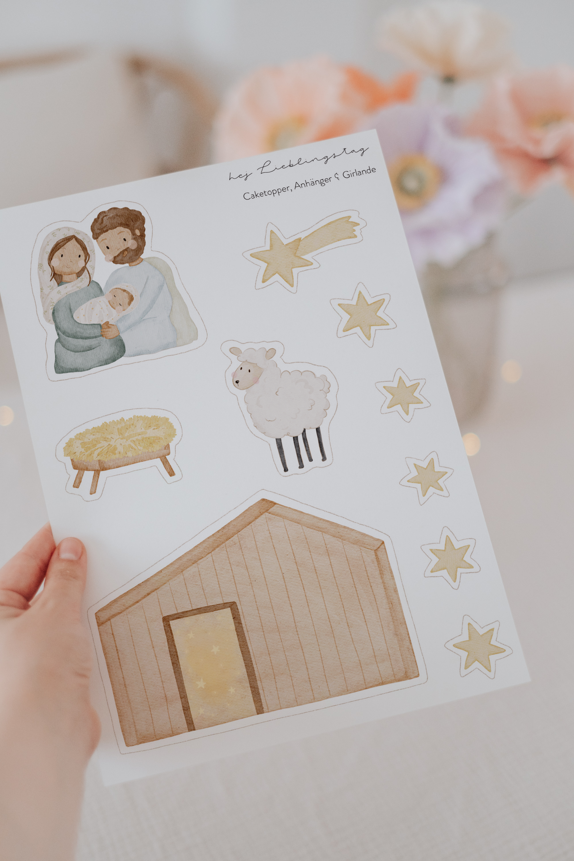 Stecker für Adventskranz Weihnachten Krippe