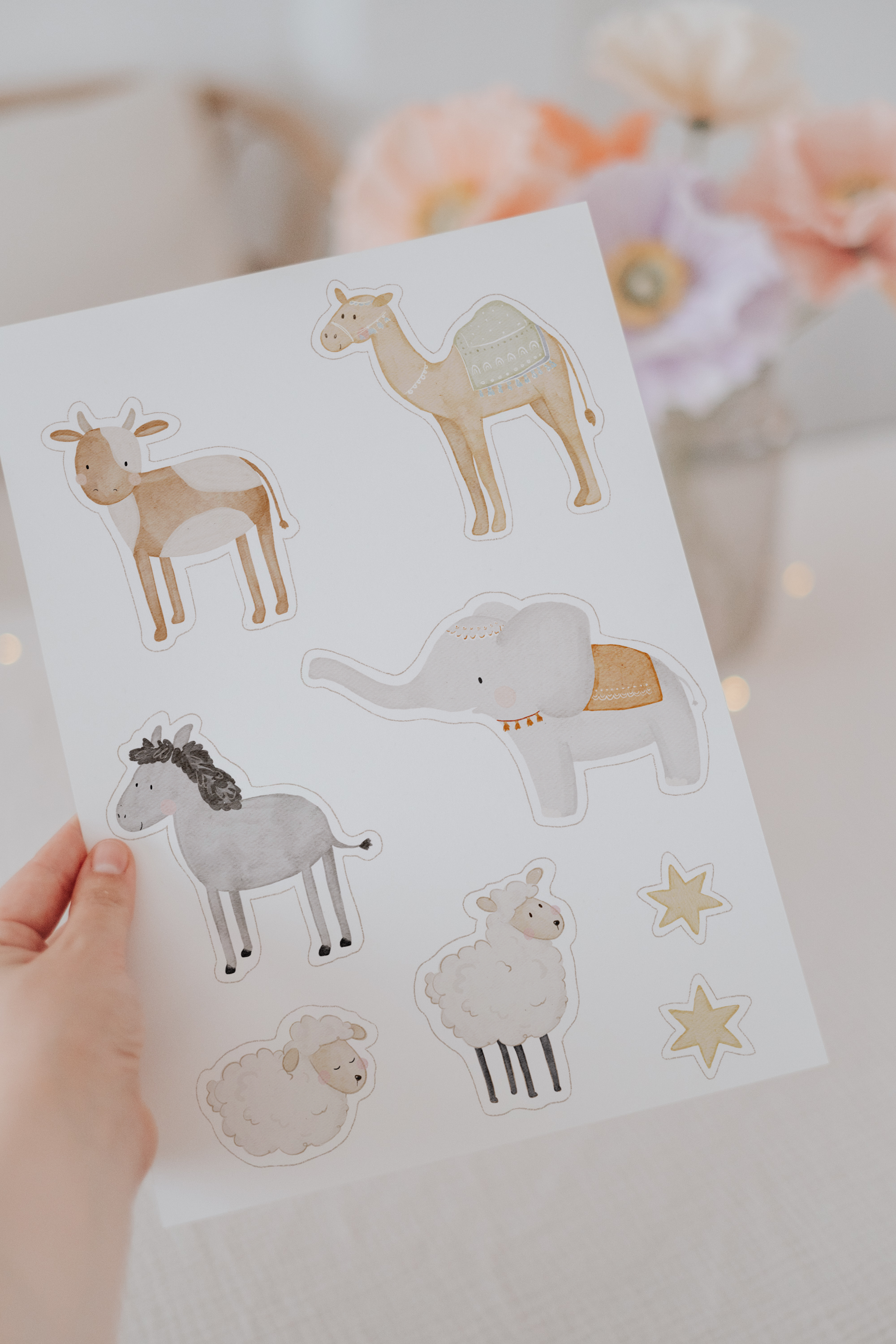 Krippe Weihnachten für Adventskranz