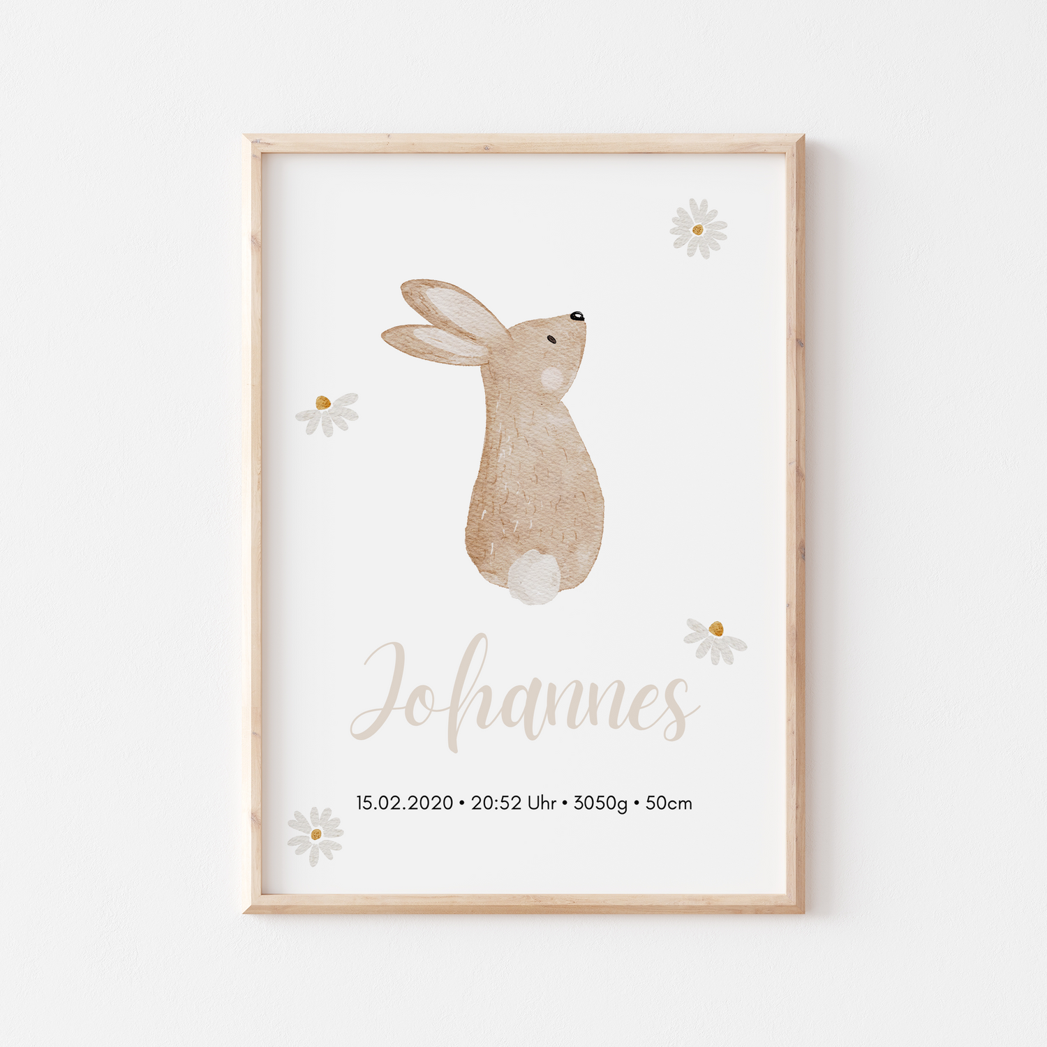 Geburtsposter Waldtiere Maus