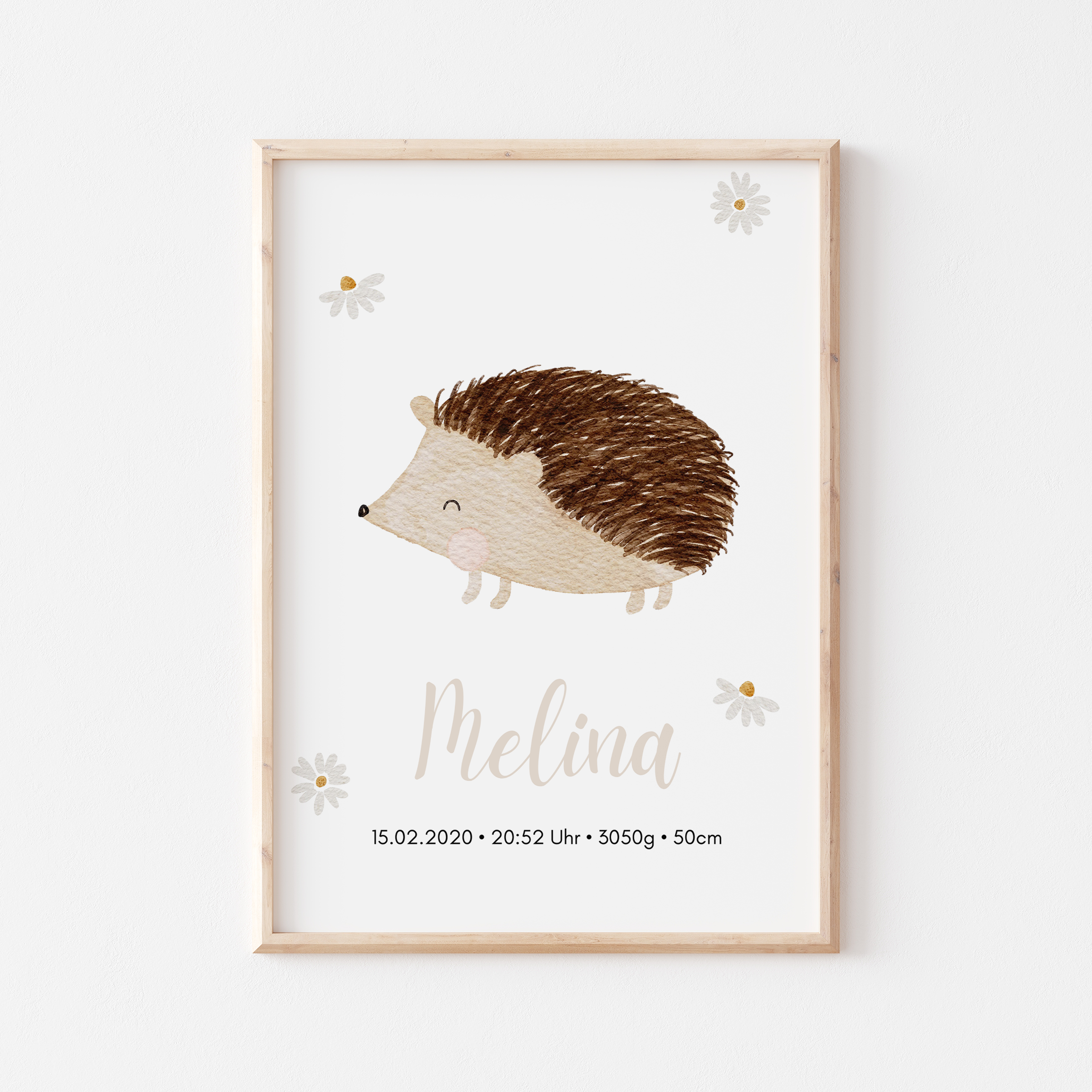 Geburtsposter Waldtiere Maus