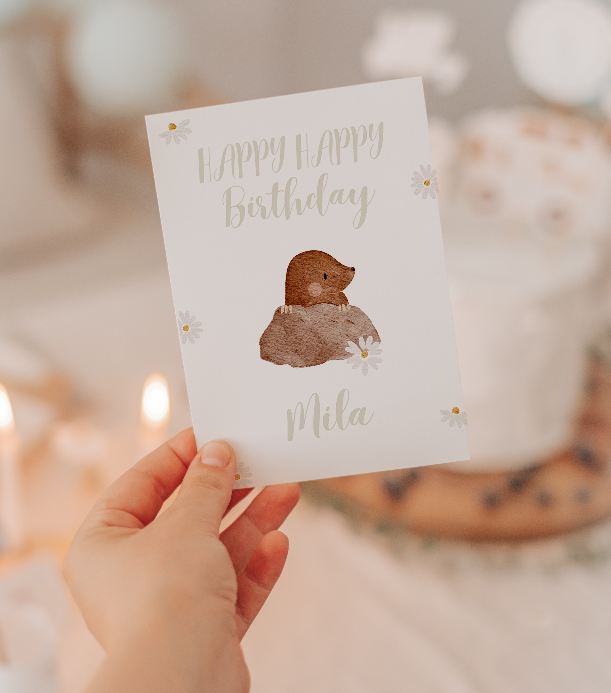 Geburtstagskarte Waldtiere Frischling