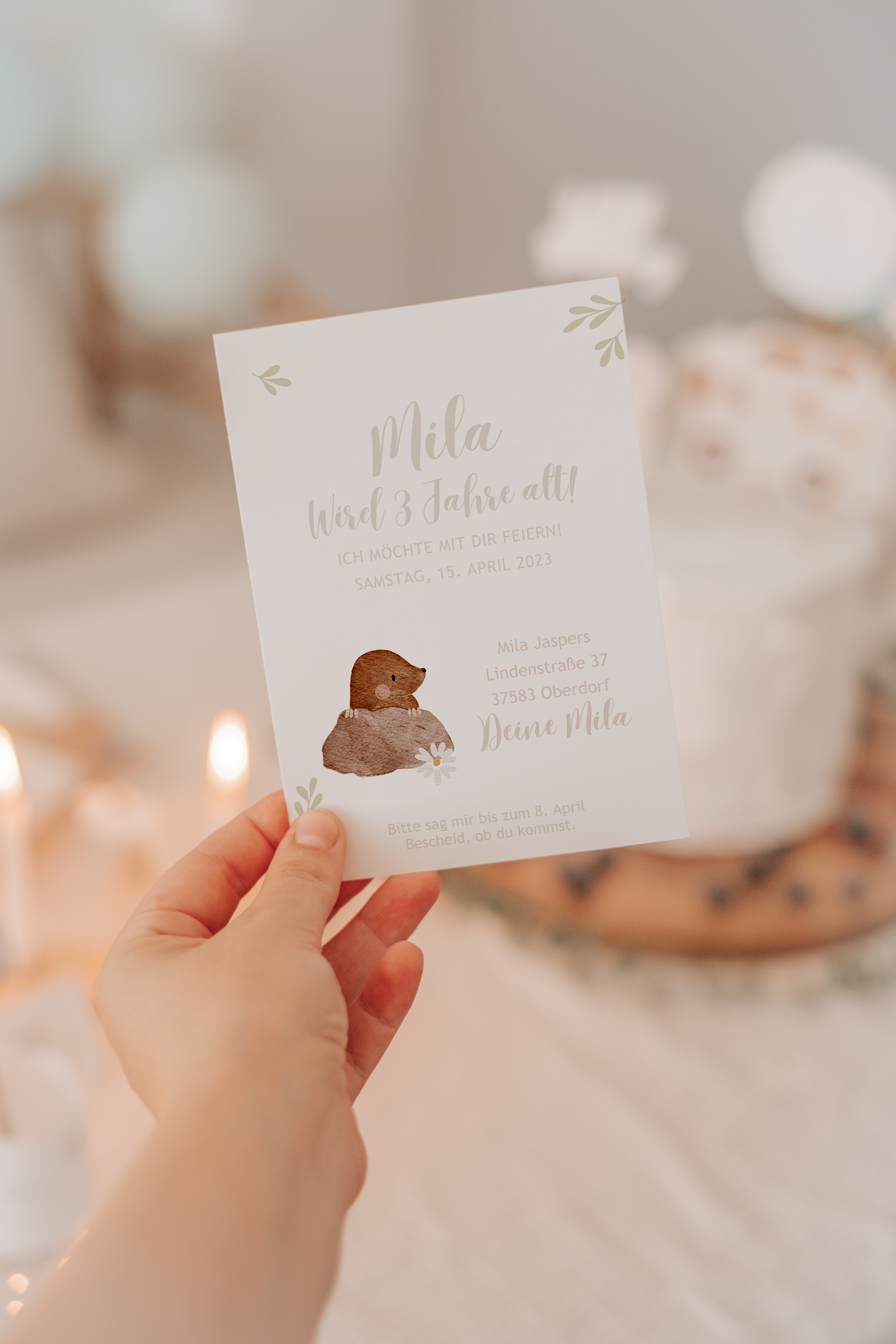 Einladung Waldtiere Igel