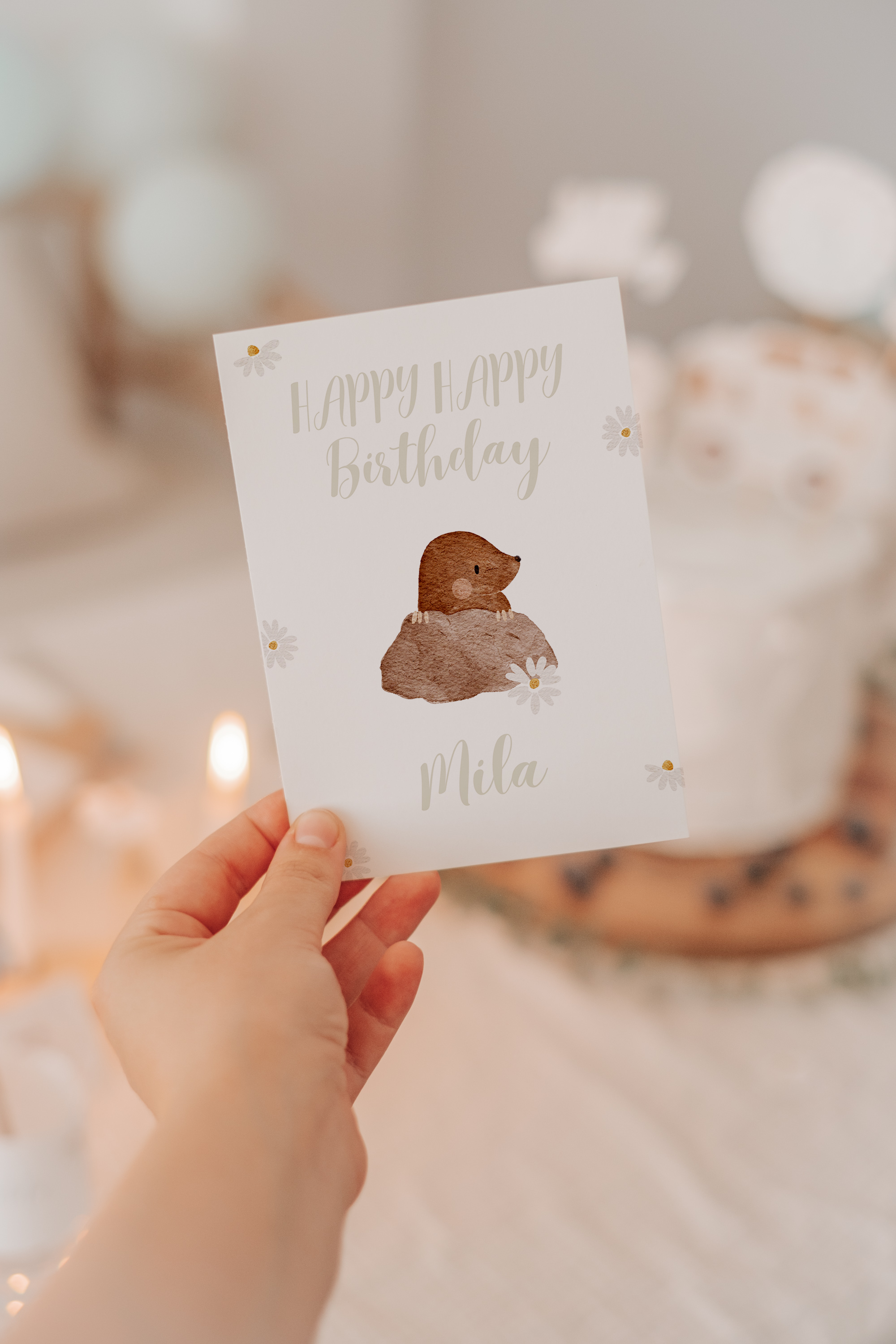 Geburtstagskarte Waldtiere Reh