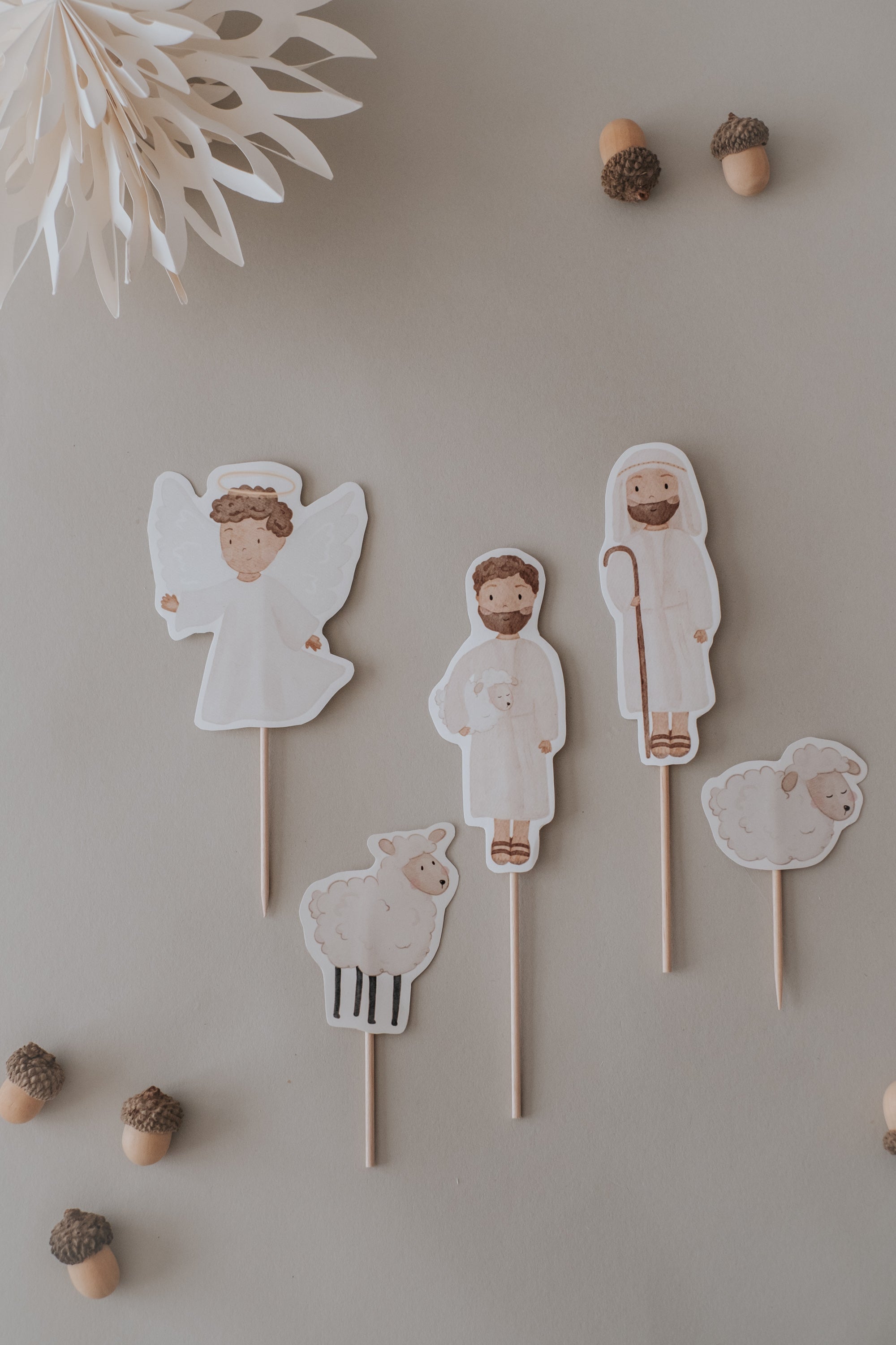 Krippe Weihnachten für Adventskranz