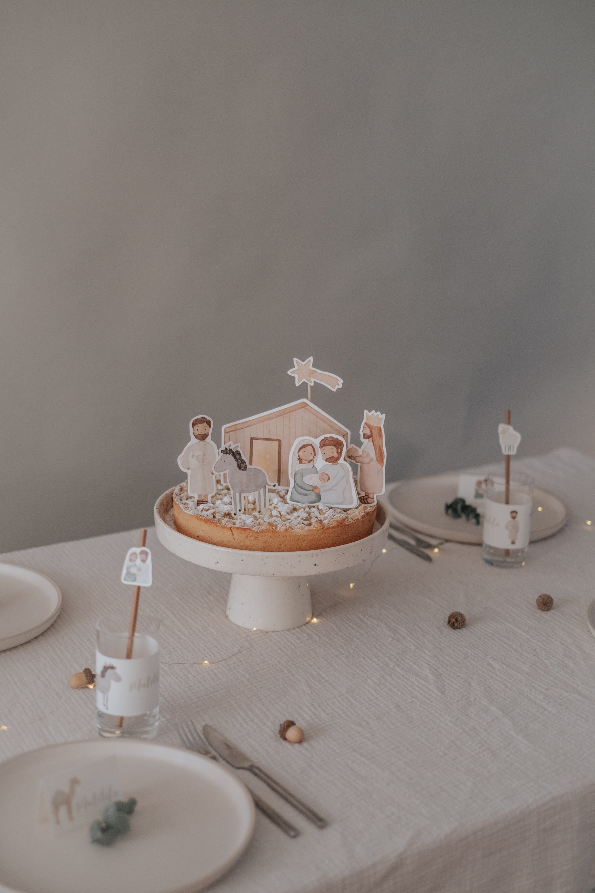 Stecker für Adventskranz Weihnachten Krippe