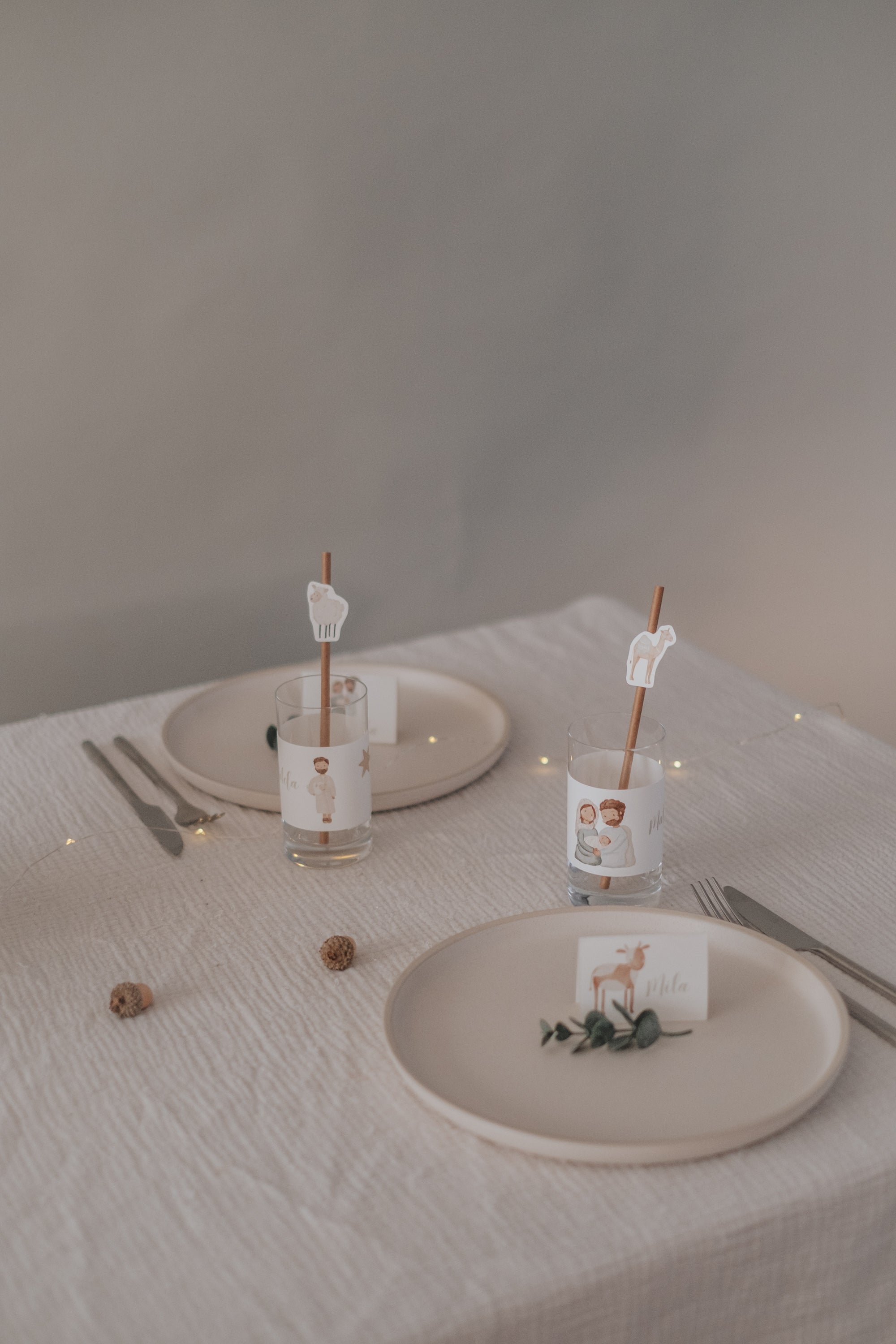 Strohhalme Weihnachten Krippe
