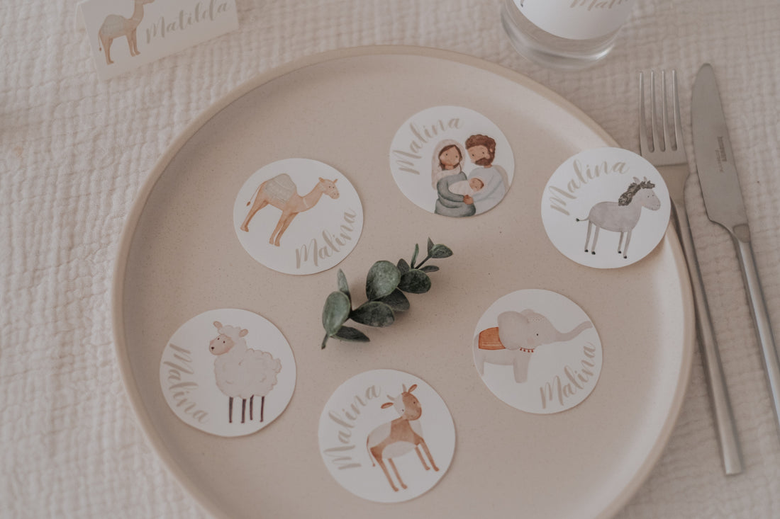 Geschenkanhänger Weihnachten Krippe