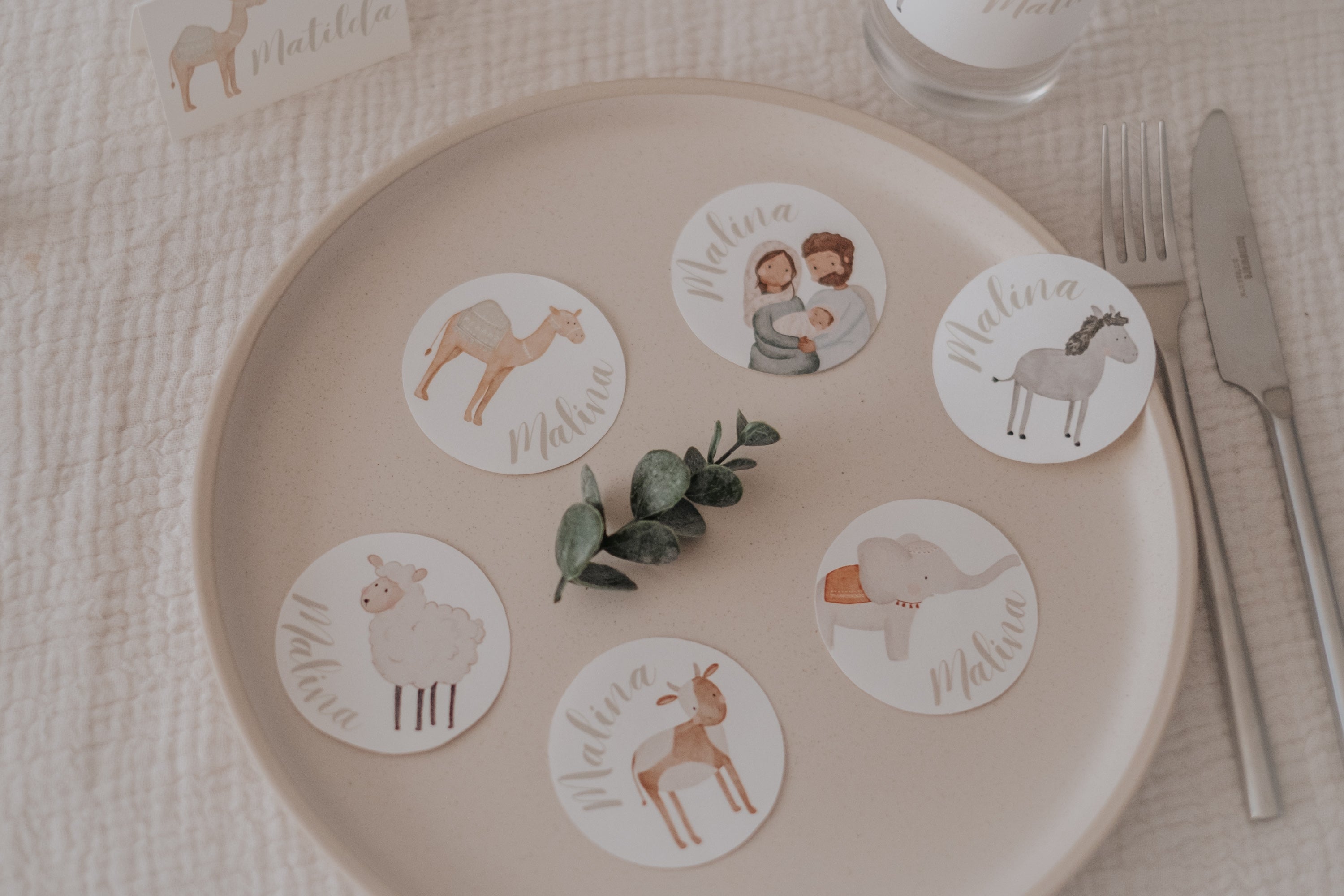 Geschenkanhänger Weihnachten Krippe