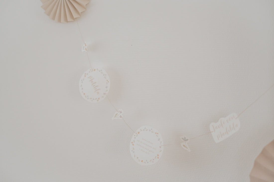 Girlande Taufe Blümchen