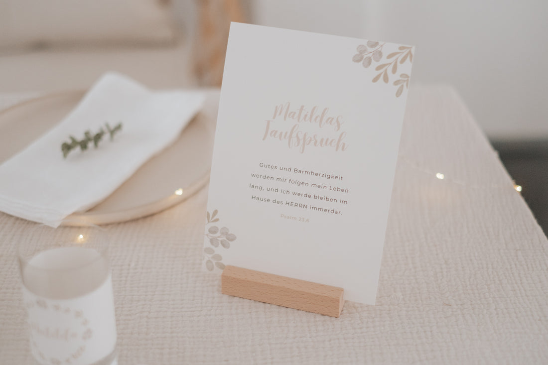 Taufspruch Taufe Greenery