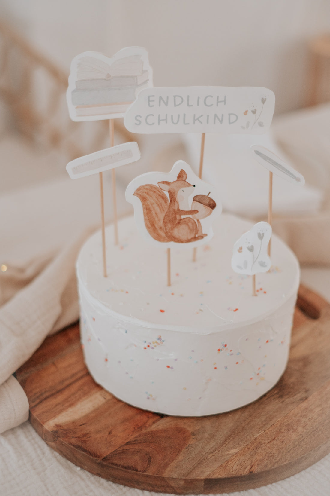 Caketopper Schulanfang Eichhörnchen