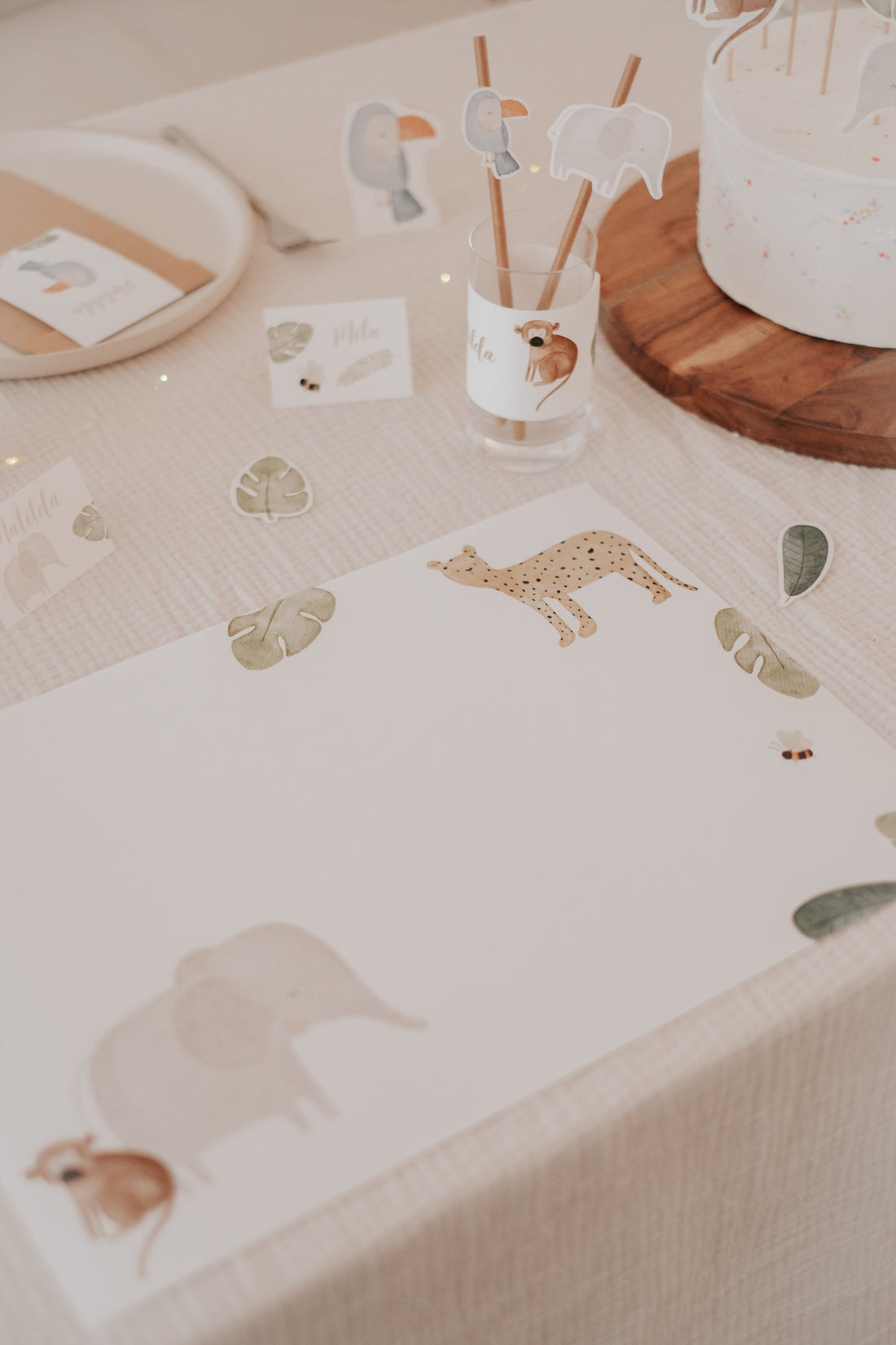 Tischset Dschungel Tiere