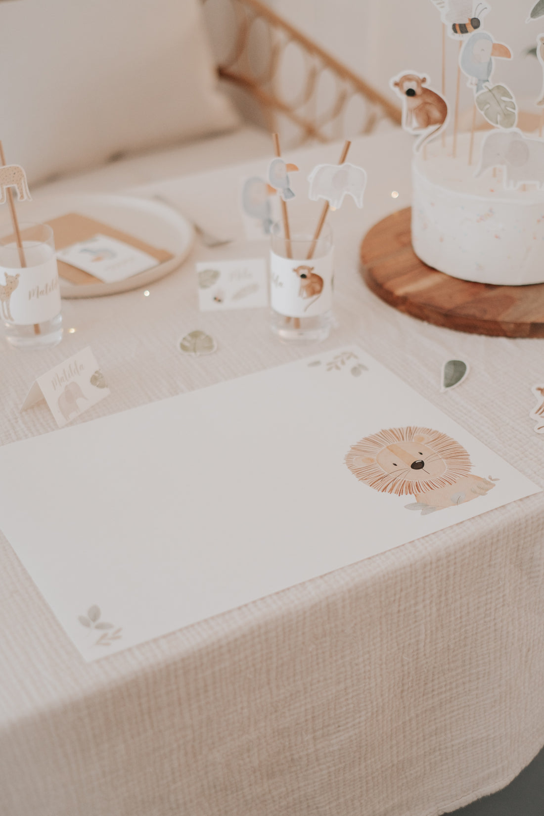 Tischset Dschungel Löwe