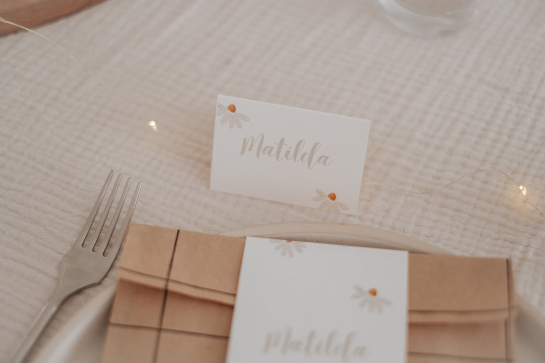 Tischkärtchen Gänseblümchen