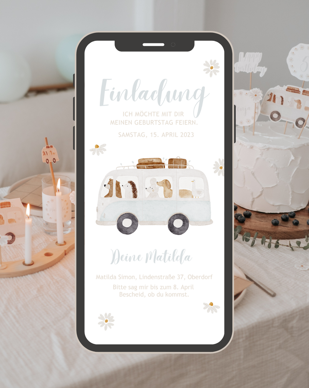 Einladung Smartphone Video Tierbus