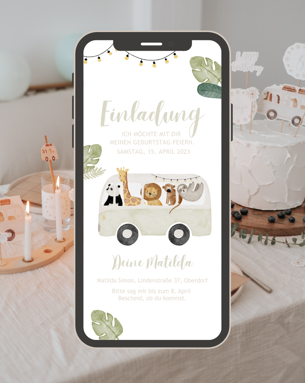 Einladung Smartphone Video Safaribus