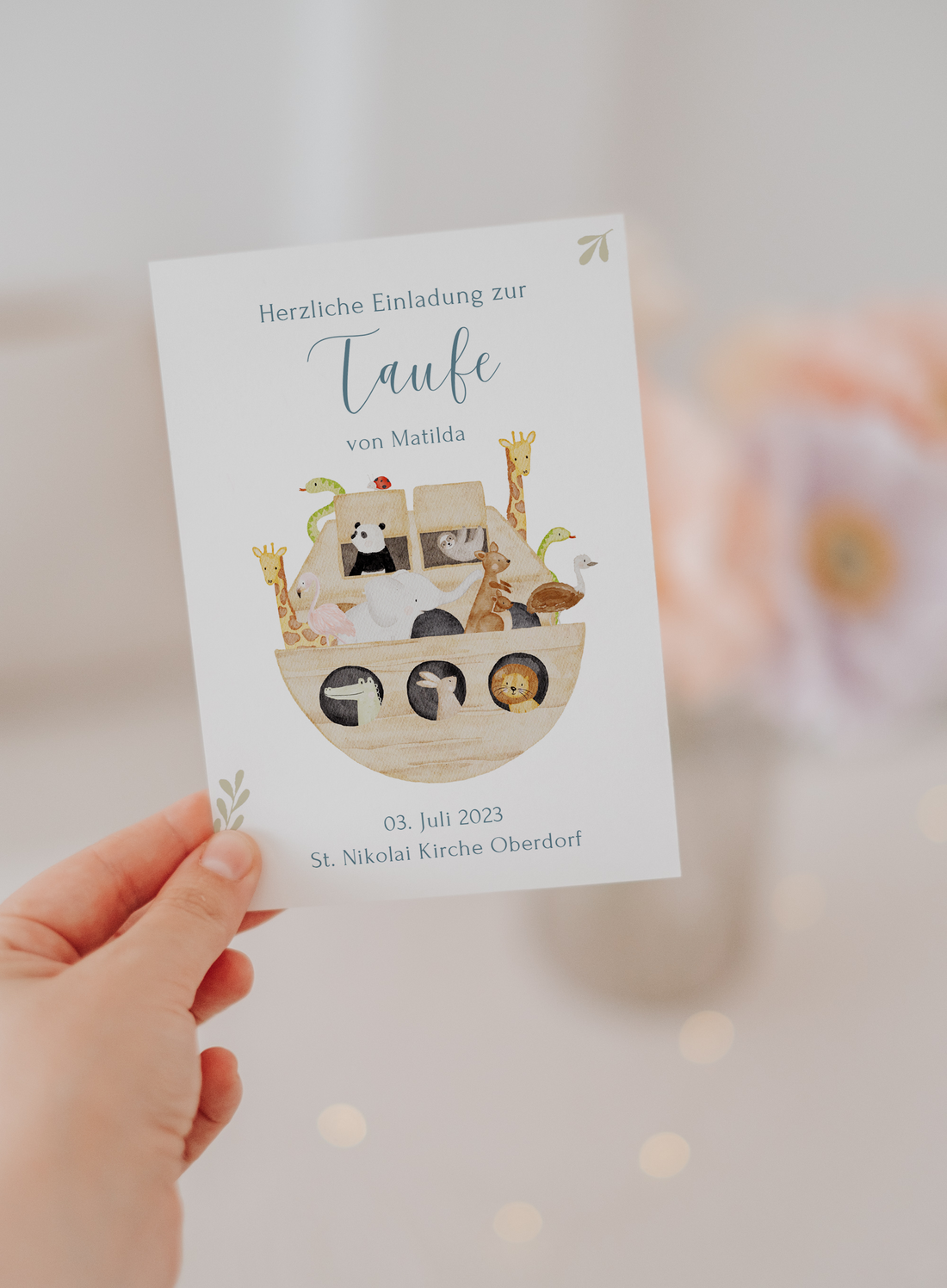 Einladung Taufe Arche Noah