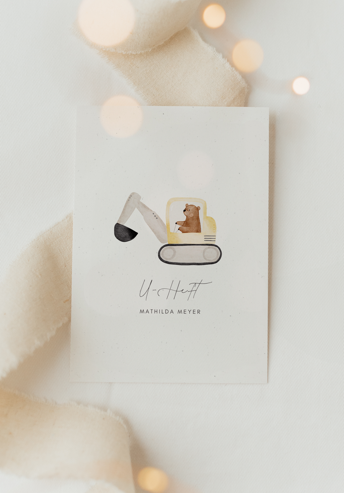 U-Heft Hülle Bär Bagger