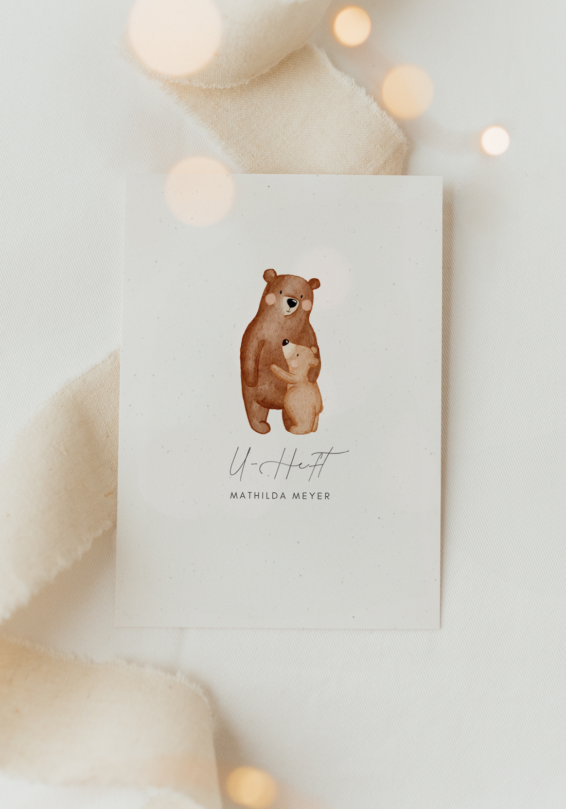 U-Heft Hülle Bär Umarmung