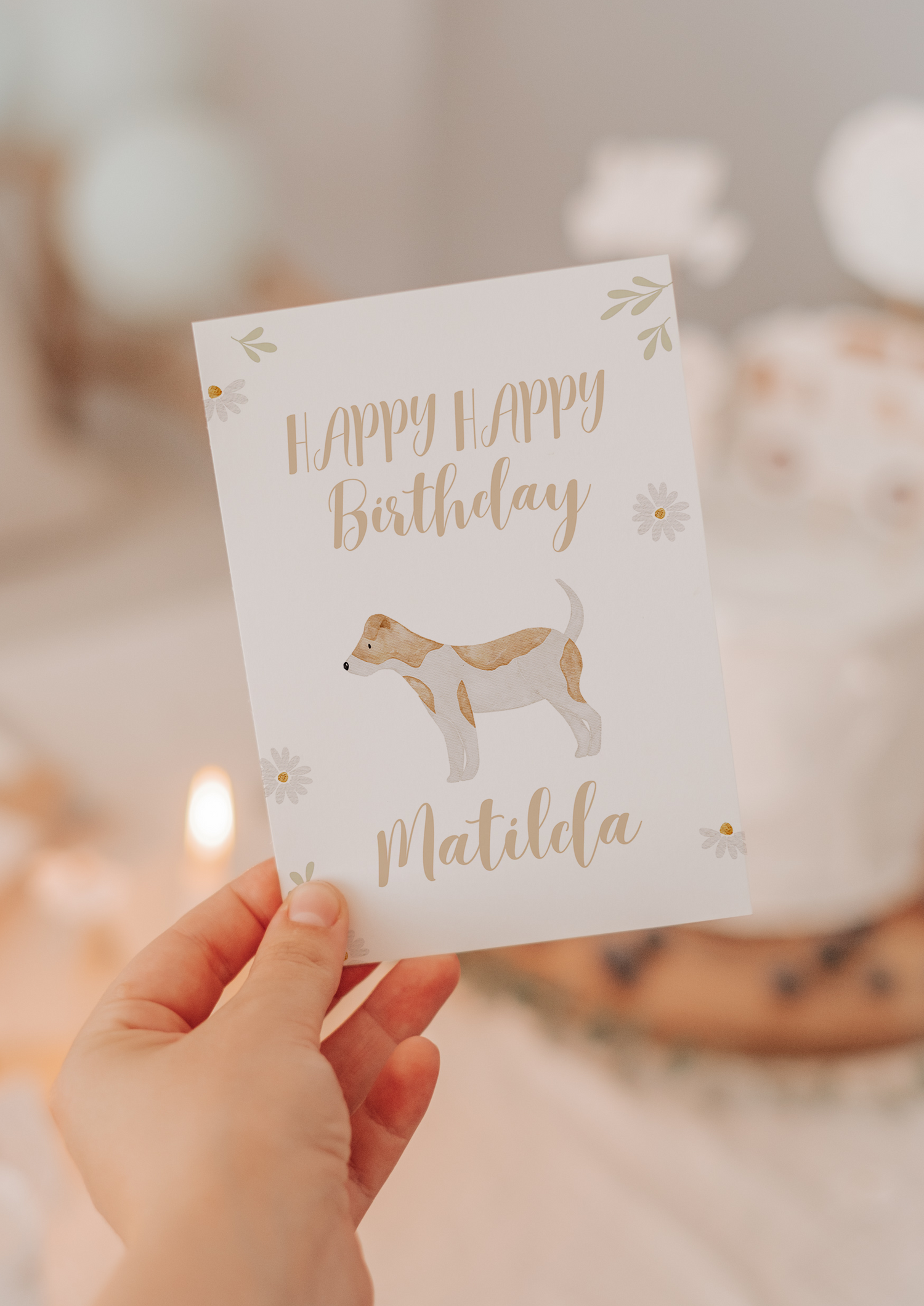 Geburtstagskarte Bauernhof Hund
