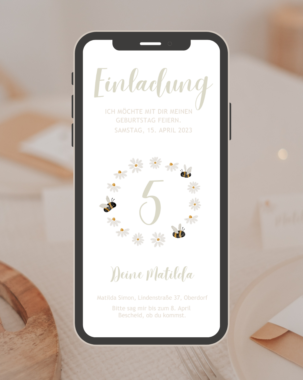 Einladung Smartphone Video Bienen 2
