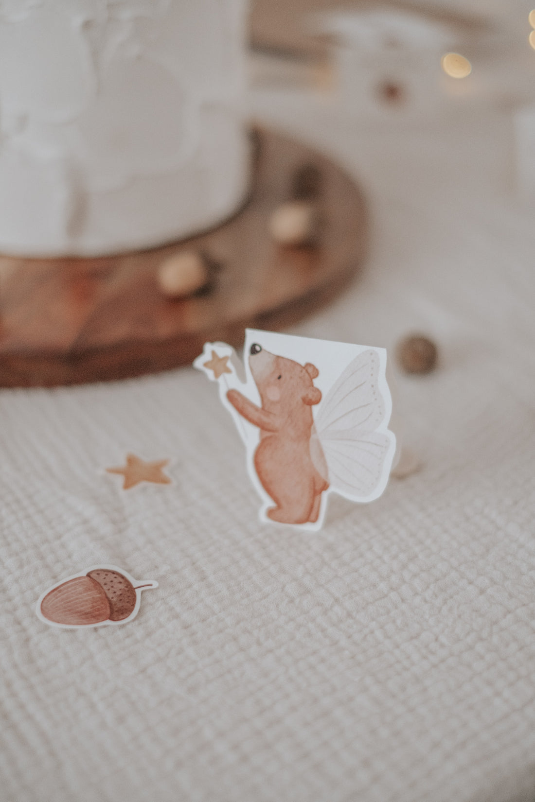 Tischdeko Pilz und Bär