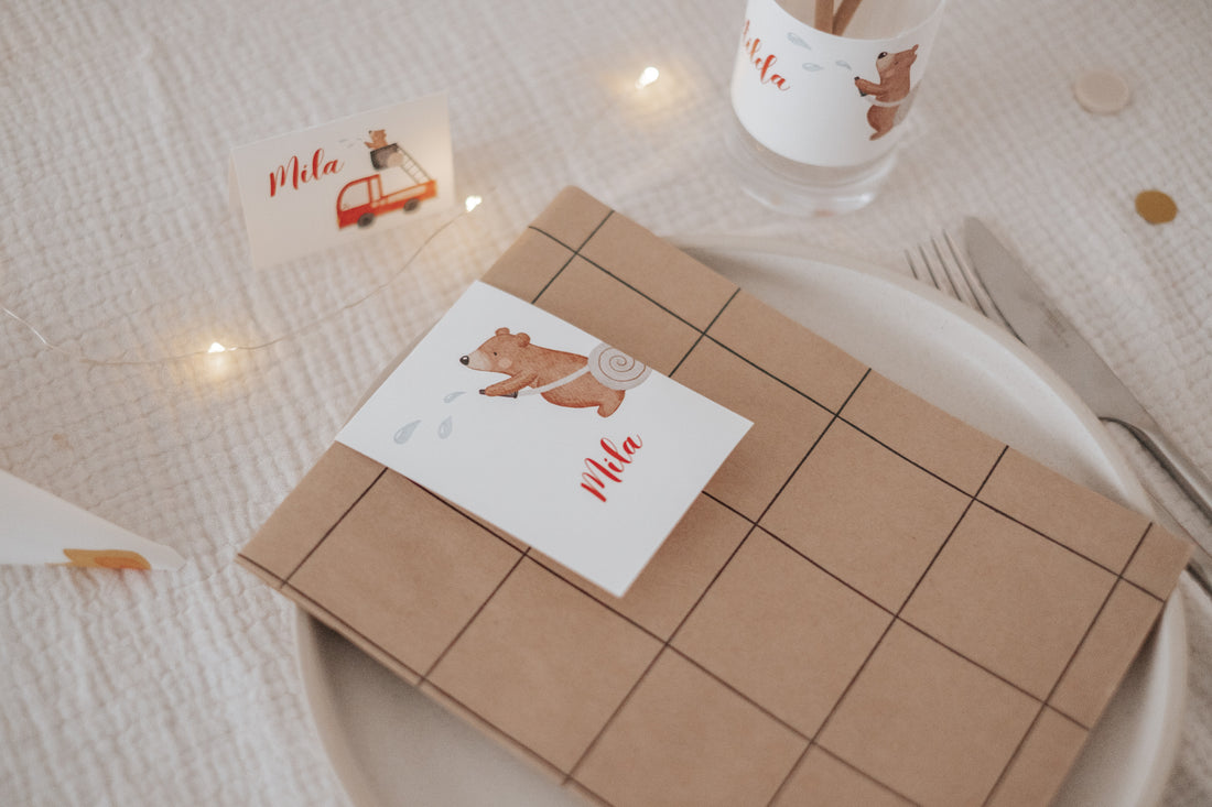 Geschenktüten Feuerwehr Bär