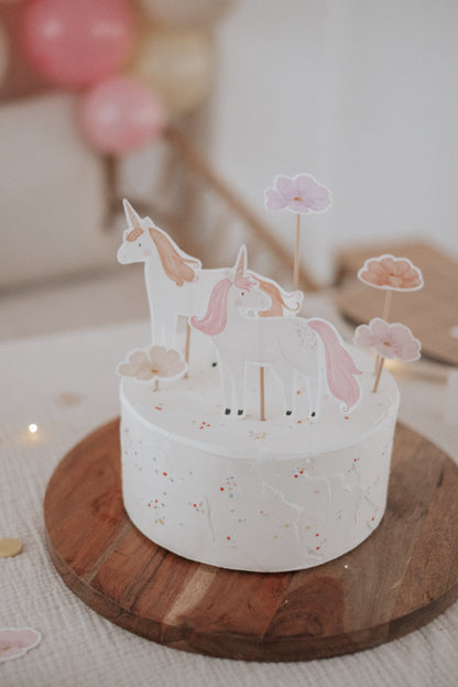 Caketopper Einhorn rosa