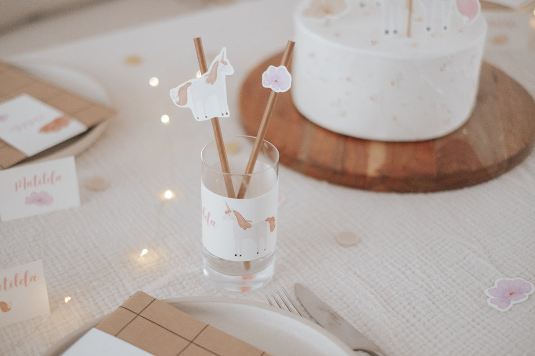 Strohhalme Einhörner