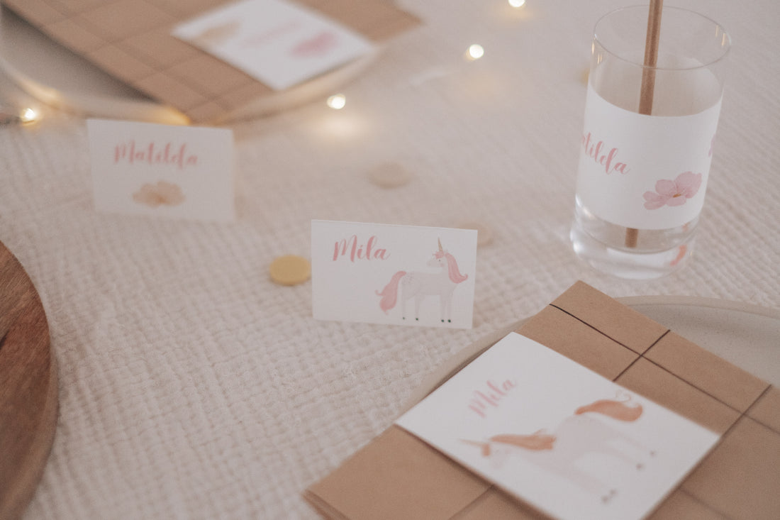 Tischkärtchen Einhorn