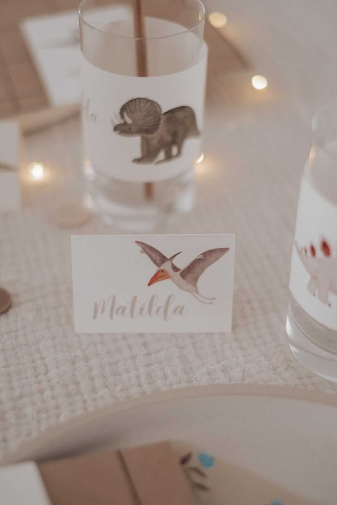 Tischkärtchen Dinosaurier