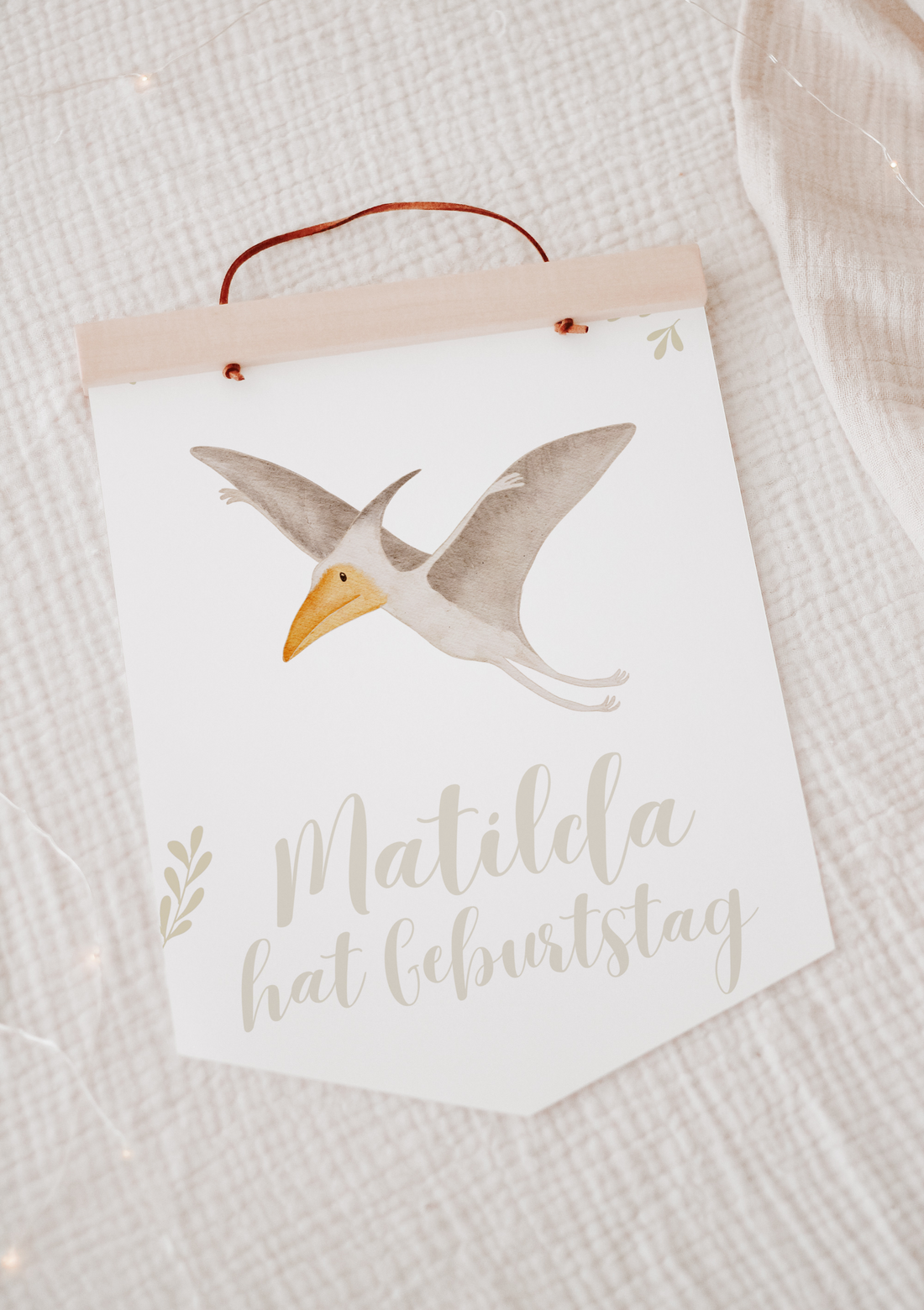 Wimpel mit Name Pteranodon