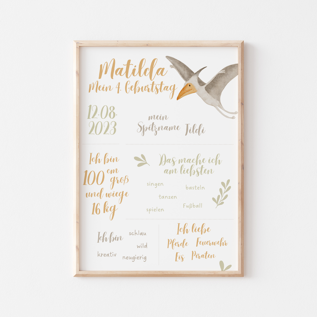 Meilensteintafel Dinosaurier Pteranodon